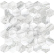 2 In Hexagon La Marca Arabescato Honed Glazed Porcelain Mosaic - BUILDMYPLACE