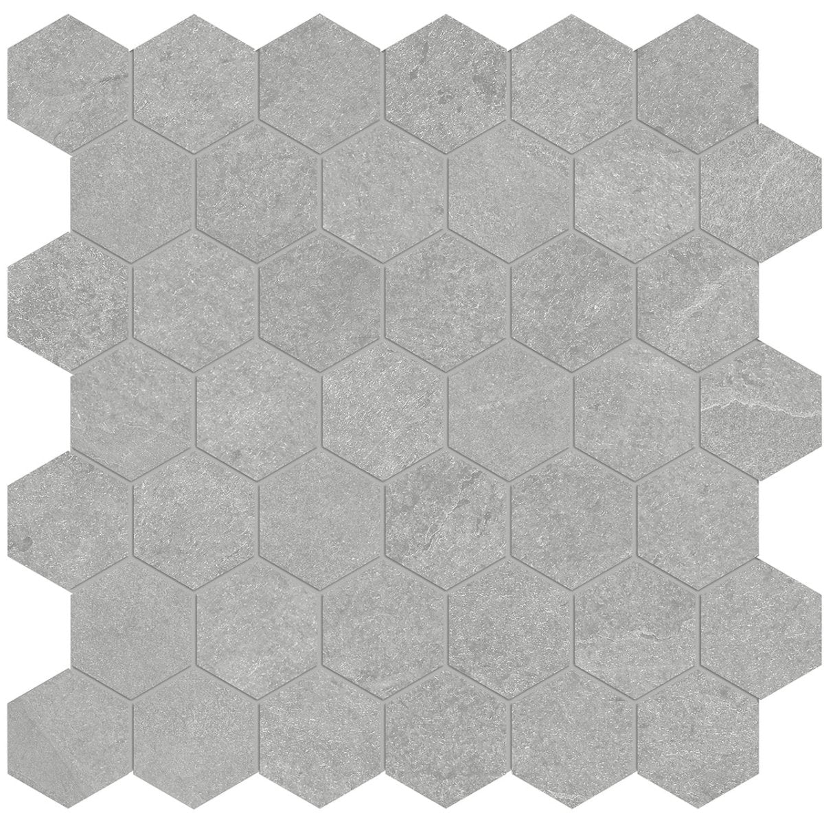 2 In Hexagon Nord Lithium Matte Color Body Porcelain Mosaic - BUILDMYPLACE