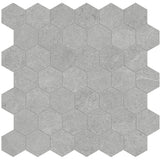 2 In Hexagon Nord Lithium Matte Color Body Porcelain Mosaic - BUILDMYPLACE