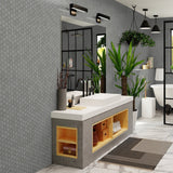 2 In Hexagon Nord Palladium Matte Color Body Porcelain Mosaic - BUILDMYPLACE