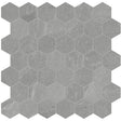 2 In Hexagon Nord Palladium Matte Color Body Porcelain Mosaic - BUILDMYPLACE