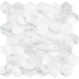 2 In Hexagon Plata Carrara Matte Glazed Porcelain Mosaic - BUILDMYPLACE