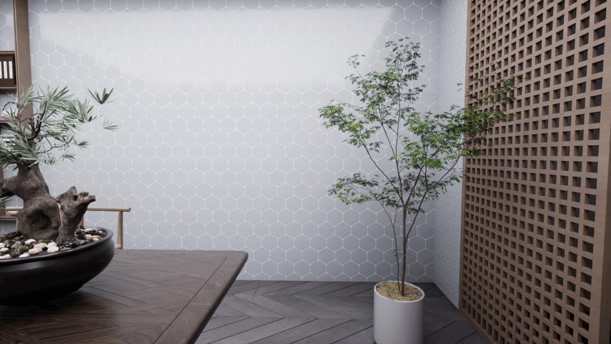 2 In Hexagon Soho Cloud Blue Matte Glazed Porcelain Mosaic - BUILDMYPLACE