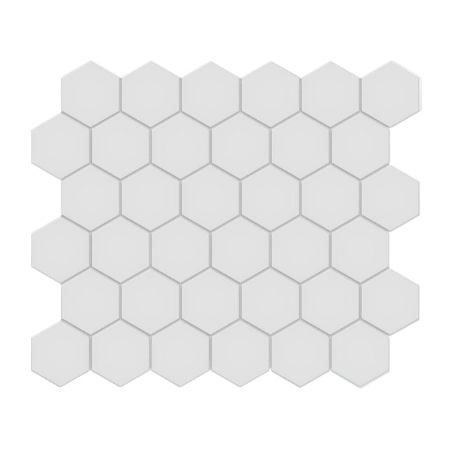 2 In Hexagon Soho Gallery Grey Matte Glazed Porcelain Mosaic - BUILDMYPLACE