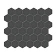 2 In Hexagon Soho Retro Black Matte Glazed Porcelain Mosaic - BUILDMYPLACE