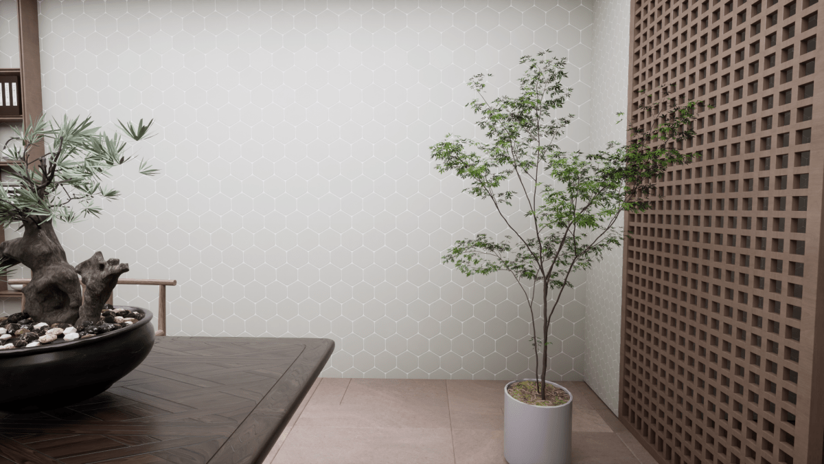 2 In Hexagon Soho Soft Sage Matte Glazed Porcelain Mosaic - BUILDMYPLACE