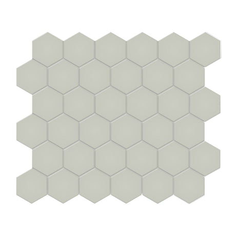 2 In Hexagon Soho Soft Sage Matte Glazed Porcelain Mosaic - BUILDMYPLACE