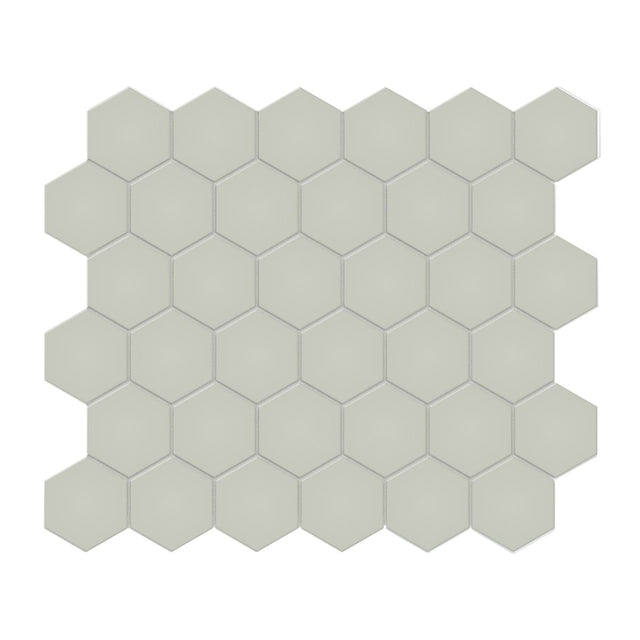 2 In Hexagon Soho Soft Sage Matte Glazed Porcelain Mosaic - BUILDMYPLACE