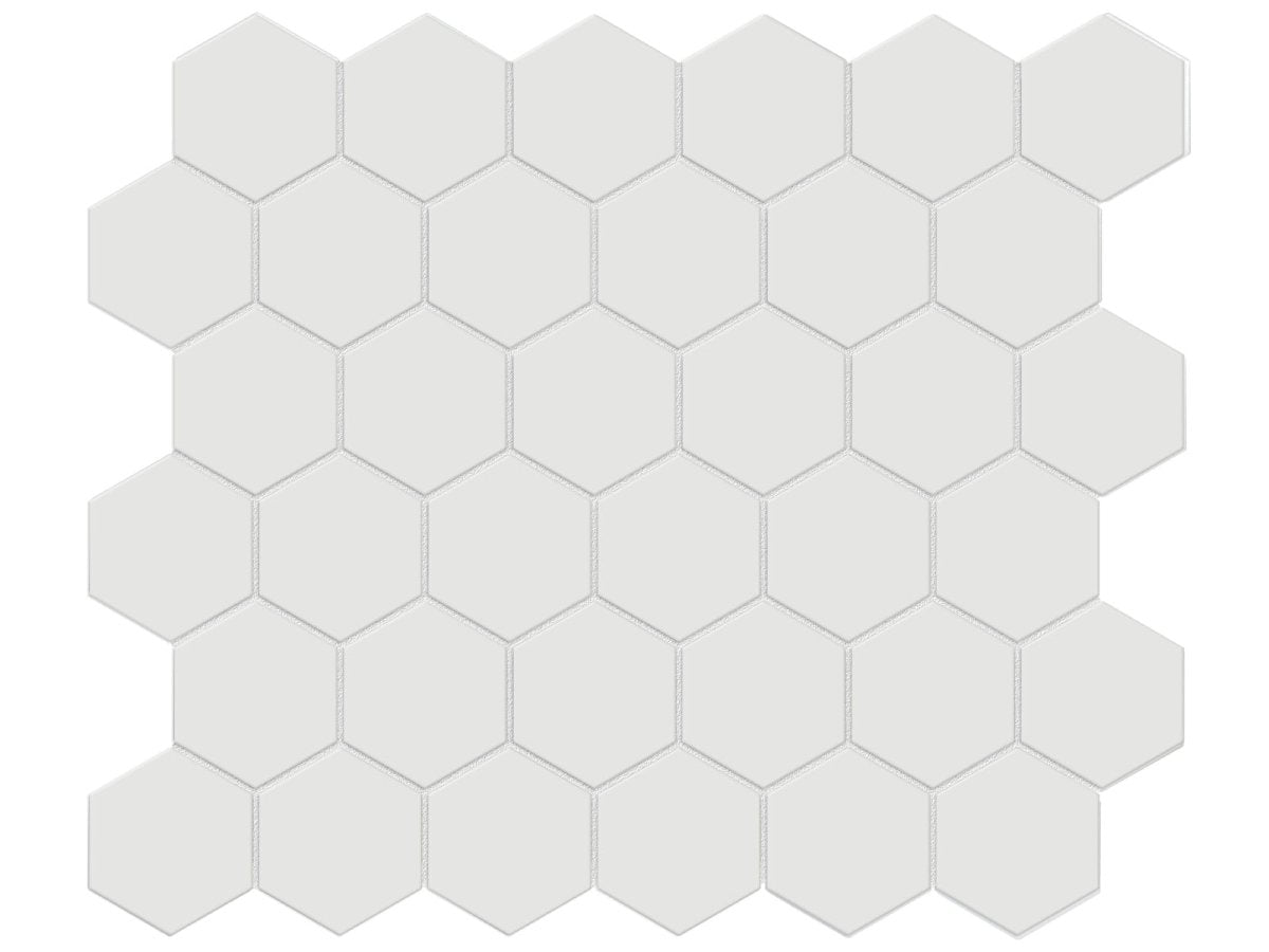 2 In Hexagon Soho Vintage Grey Matte Glazed Porcelain Mosaic - BUILDMYPLACE