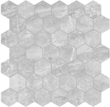 2 in. Plata Perla Grigia Hexagon Matte Glazed Porcelain Mosaic - BUILDMYPLACE