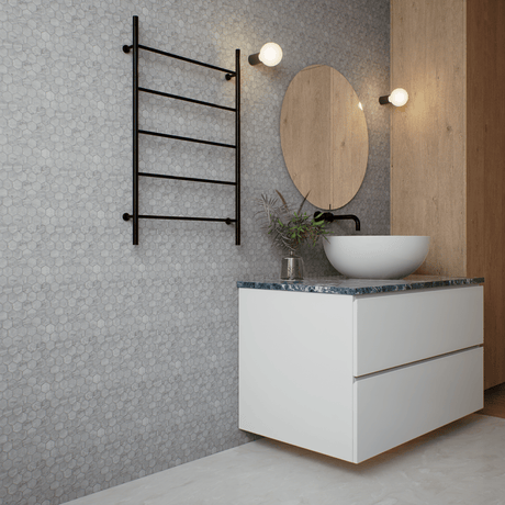 2 in. Plata Perla Grigia Hexagon Matte Glazed Porcelain Mosaic - BUILDMYPLACE