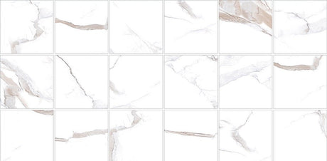 2 In. X 2 In. Mosaic Calacatta Bronze Satin Matte Porcelain - Square Wall & Floor Tile (4.84 Sqft/Case) - BUILDMYPLACE