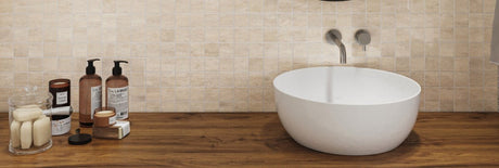 2 In. X 2 In. Mosaic Clay Ivory Satin Matte Porcelain - Square Wall & Floor Tile (4.84 Sqft/Case) - BUILDMYPLACE