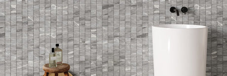 2 In. X 2 In. Mosaic Nambia Grey Satin Matte Porcelain - Square Wall & Floor Tile (4.84 Sqft/Case) - BUILDMYPLACE