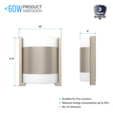 2 - Light Brushed Nickel Wall Sconce, White Glass shade, Dim: W10"xH11.75"xE4", Wall Mount Lights for Bedroom Hallway - BUILDMYPLACE