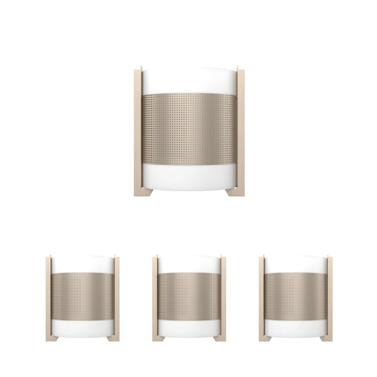 2 - Light Brushed Nickel Wall Sconce, White Glass shade, Dim: W10"xH11.75"xE4", Wall Mount Lights for Bedroom Hallway - BUILDMYPLACE