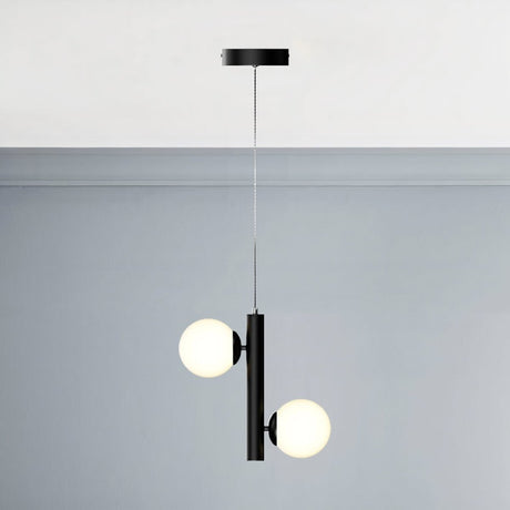 2 - Light LED Pendant Light Fixture, Dimmable, 3000K (Warm White), Matte Black - BUILDMYPLACE