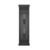 2 - Light Wall Sconce, E12 Holder, 2X40W, Matte Black, Rectangular, Clear Glass Panels, 22 1/4" H x 5 1/2" W, Extends 6" from the wall - BUILDMYPLACE