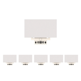 2 - Light, Wall Sconce for Bedroom with 2 Switch, 2 USB, 2 Type C & 1 Outlet, White Fabric / Acrylic Shade, Wall Mounted Lamps for Hotel, Corridor and Restaurant - BUILDMYPLACE