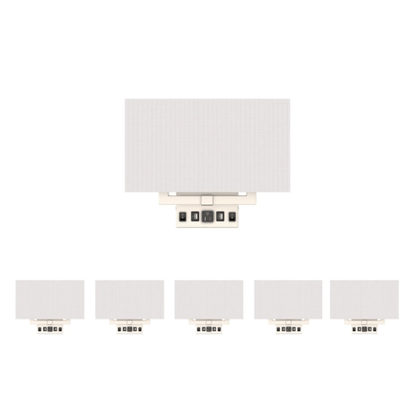 2 - Light, Wall Sconce for Bedroom with 2 Switch, 2 USB, 2 Type C & 1 Outlet, White Fabric / Acrylic Shade, Wall Mounted Lamps for Hotel, Corridor and Restaurant - BUILDMYPLACE