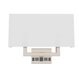 2 - Light, Wall Sconce for Bedroom with 2 Switch, 2 USB, 2 Type C & 1 Outlet, White Fabric / Acrylic Shade, Wall Mounted Lamps for Hotel, Corridor and Restaurant - BUILDMYPLACE