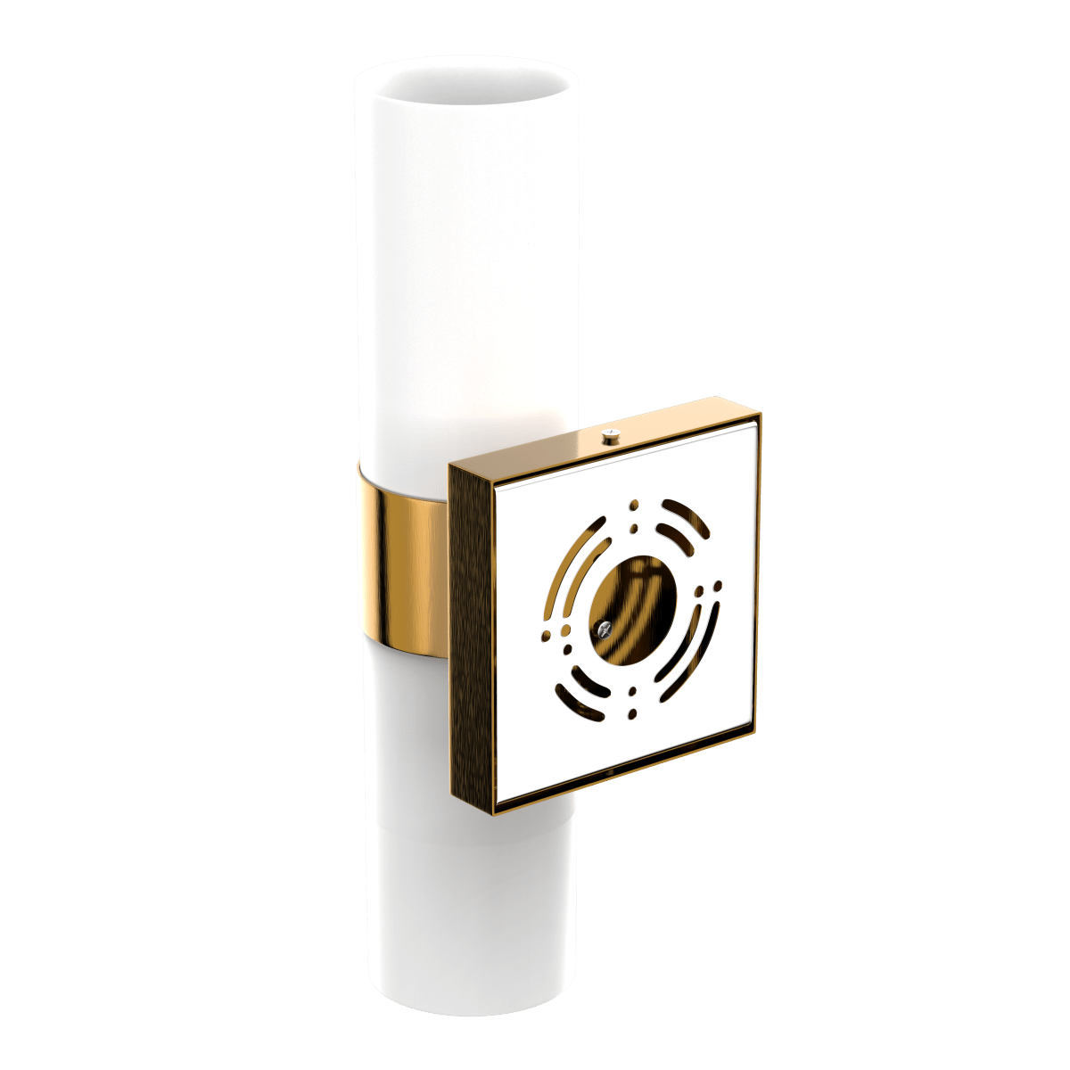 2 Lights - LED Wall Sconce W/ Frosted Glass Shade - E26 Base - UL Listed, Brushed Brass Finish - BUILDMYPLACE