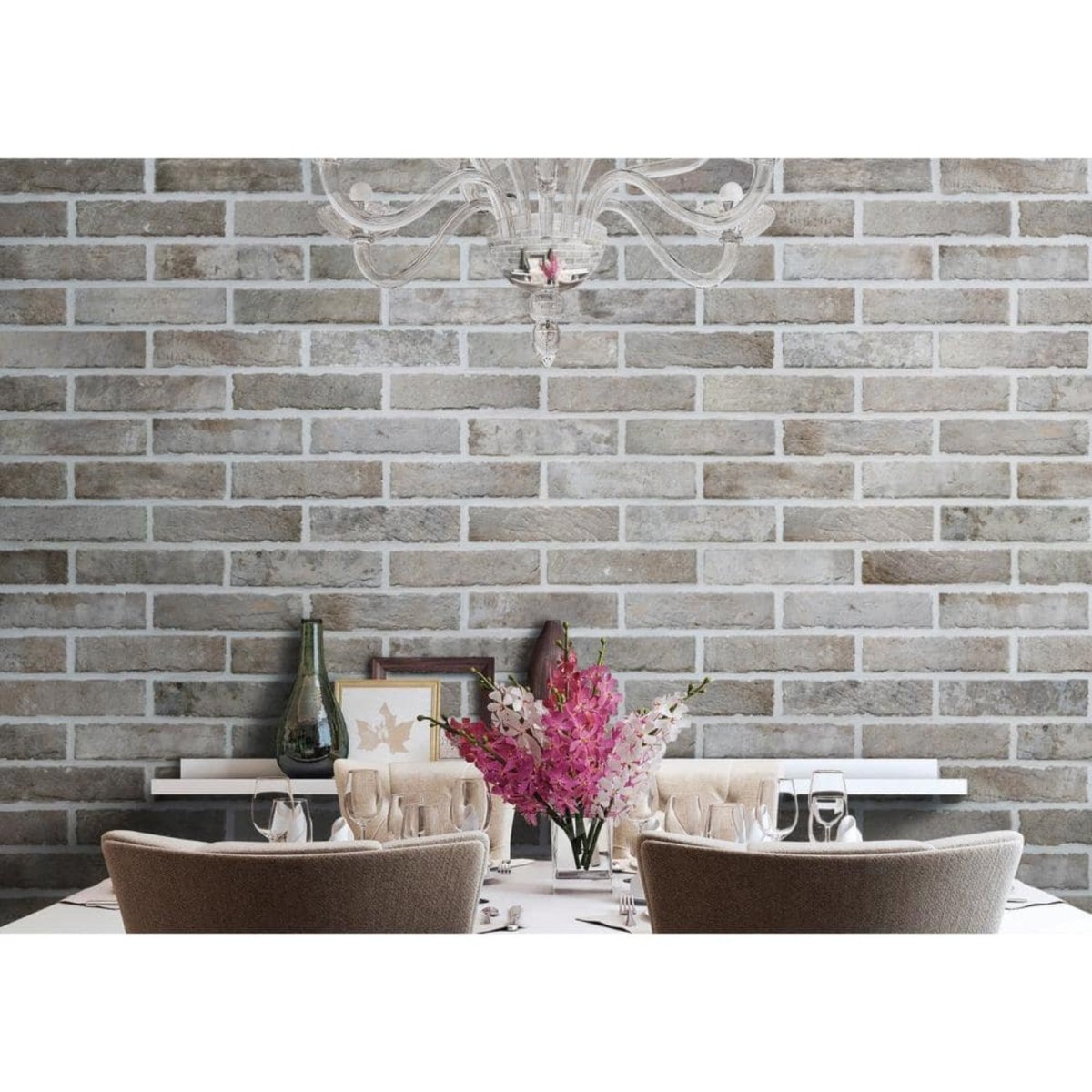 2" X 10" Brickstone Capella Taupe Glazed Matte Porcelain Tile (5.15SQ FT/CTN) - BUILDMYPLACE