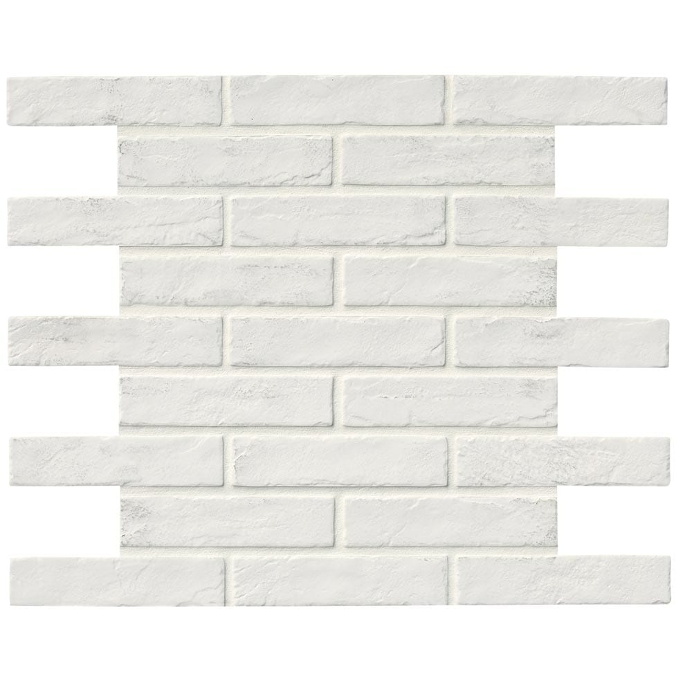 2" X 10" Brickstone Capella White Glazed Matte Porcelain Tile (5.15SQ FT/CTN) - BUILDMYPLACE