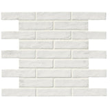 2" X 10" Brickstone Capella White Glazed Matte Porcelain Tile (5.15SQ FT/CTN) - BUILDMYPLACE