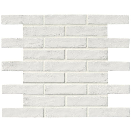 2" X 10" Brickstone Capella White Glazed Matte Porcelain Tile (5.15SQ FT/CTN) - BUILDMYPLACE