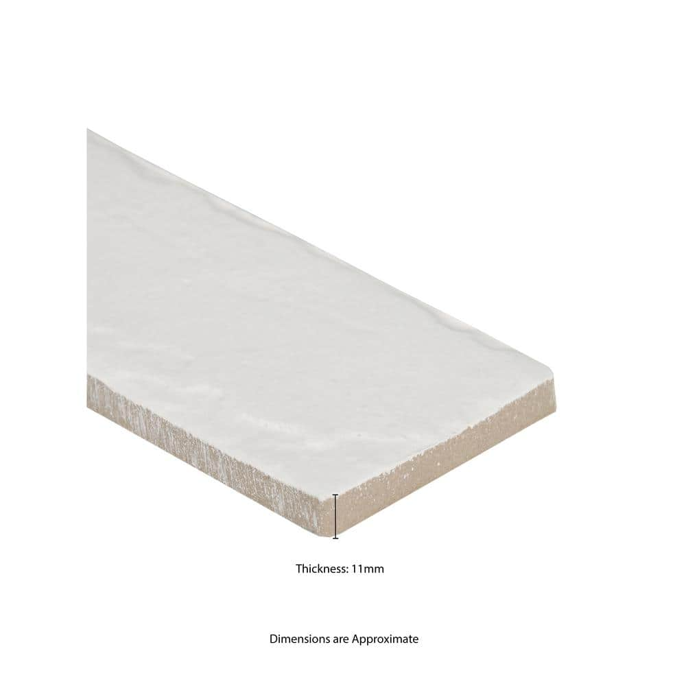 2" X 10" Brickstone Capella White Glazed Matte Porcelain Tile (5.15SQ FT/CTN) - BUILDMYPLACE