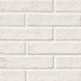 2" X 10" Brickstone Capella White Glazed Matte Porcelain Tile (5.15SQ FT/CTN) - BUILDMYPLACE