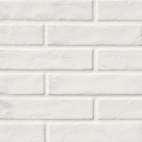 2" X 10" Brickstone Capella White Glazed Matte Porcelain Tile (5.15SQ FT/CTN) - BUILDMYPLACE