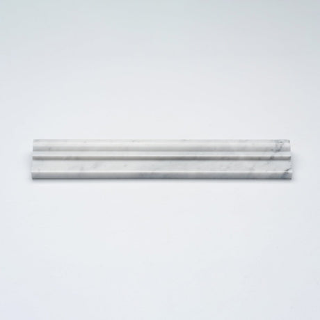 2 x 12 in. Carrara White Italian Marble Crown Mercer Molding Trim - BUILDMYPLACE