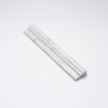 2 x 12 in. Carrara White Italian Marble Crown Mercer Molding Trim - BUILDMYPLACE