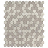 2" X 2" Hexagon Silva Oak Light Gray Glass Mosaic Tile (14.7SQ FT/CTN) - BUILDMYPLACE