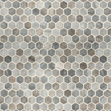 2" X 2" Hexagon Stonella Light Gray Glass Mosaic Tile (14.7SQ FT/CTN) - BUILDMYPLACE