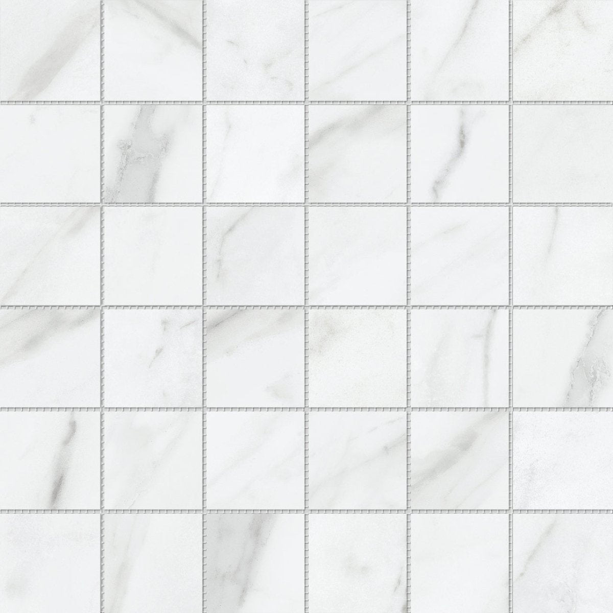 2 X 2 In Altezza Carrara Matte Glazed Porcelain Mosaic - BUILDMYPLACE