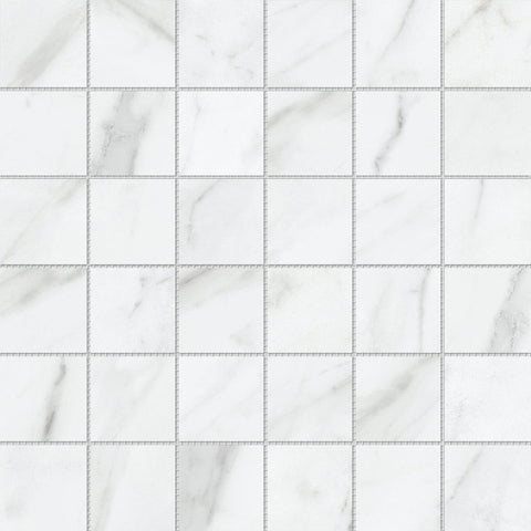 2 X 2 In Altezza Carrara Matte Glazed Porcelain Mosaic