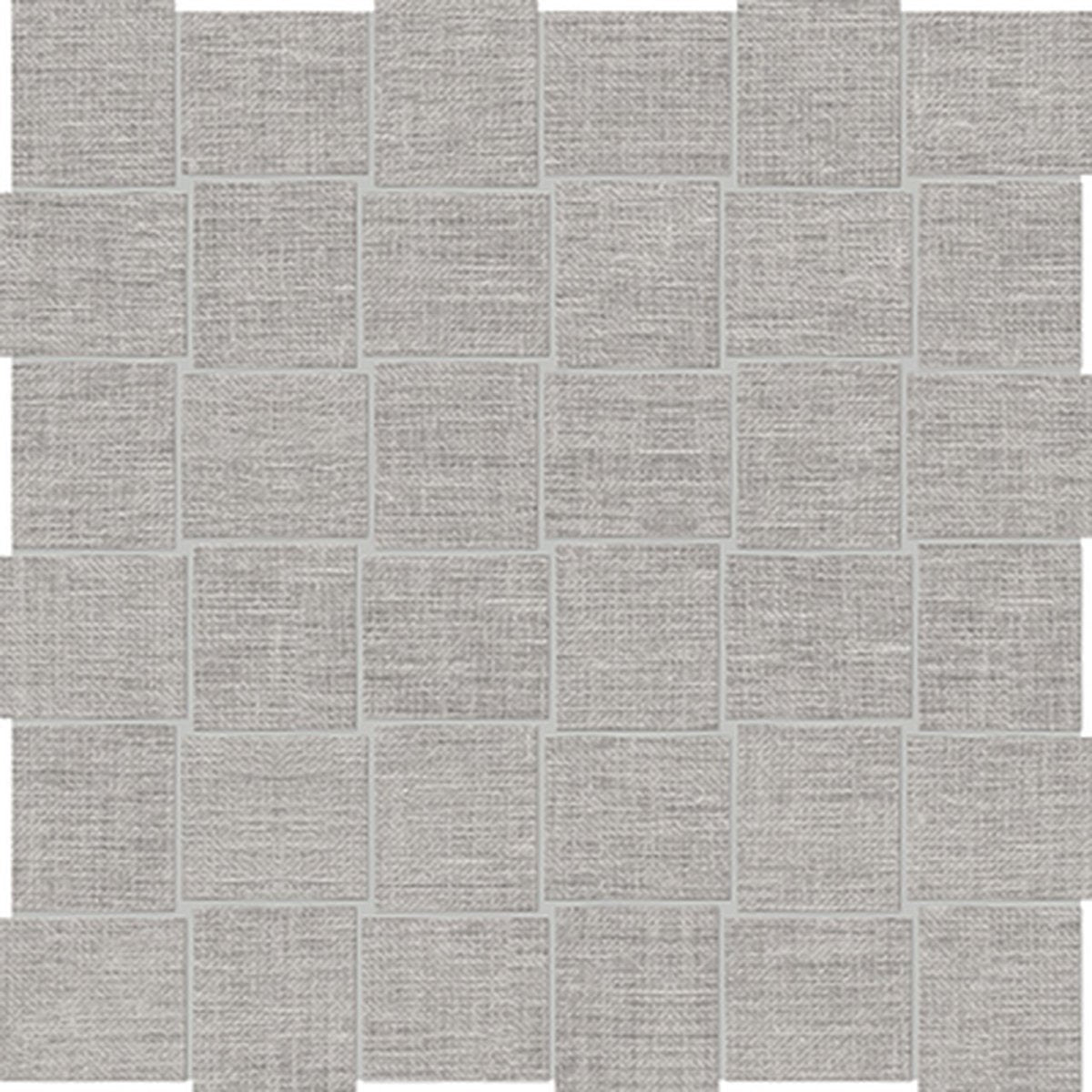 2 X 2 In Basketweave Belgian Fog Linen Matte Color Body Porcelain Mosaic - BUILDMYPLACE