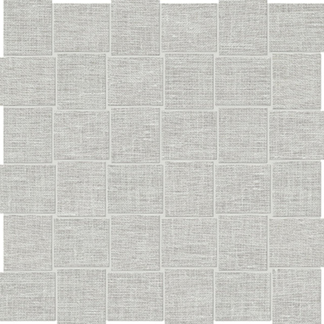 2 X 2 In Basketweave Belgian Mist Linen Matte Color Body Porcelain Mosaic - BUILDMYPLACE