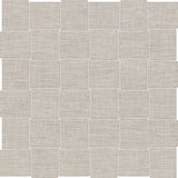 2 X 2 In Basketweave Belgian Natural Linen Matte Color Body Porcelain Mosaic - BUILDMYPLACE