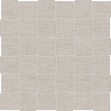 2 X 2 In Basketweave Belgian Natural Linen Matte Color Body Porcelain Mosaic - BUILDMYPLACE