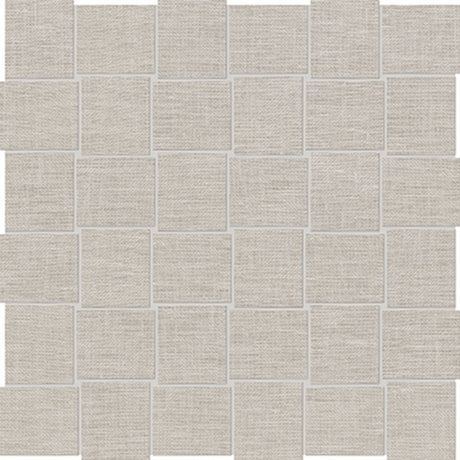 2 X 2 In Basketweave Belgian Natural Linen Matte Color Body Porcelain Mosaic - BUILDMYPLACE