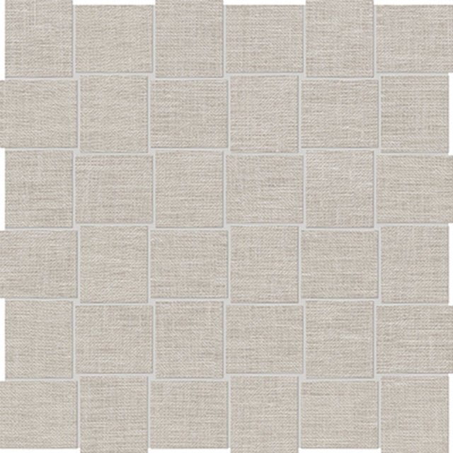 2 X 2 In Basketweave Belgian Natural Linen Matte Color Body Porcelain Mosaic - BUILDMYPLACE