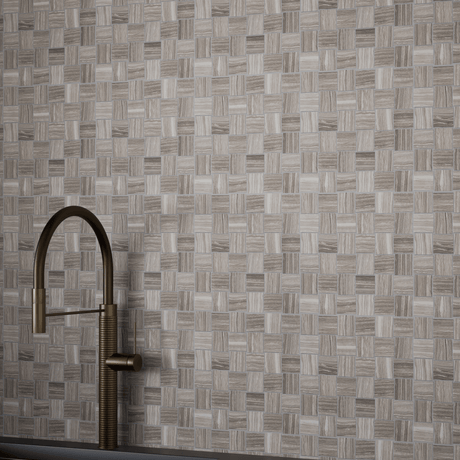 2 X 2 In Basketweave Eramosa Clay Matte Glazed Porcelain Mosaic - BUILDMYPLACE