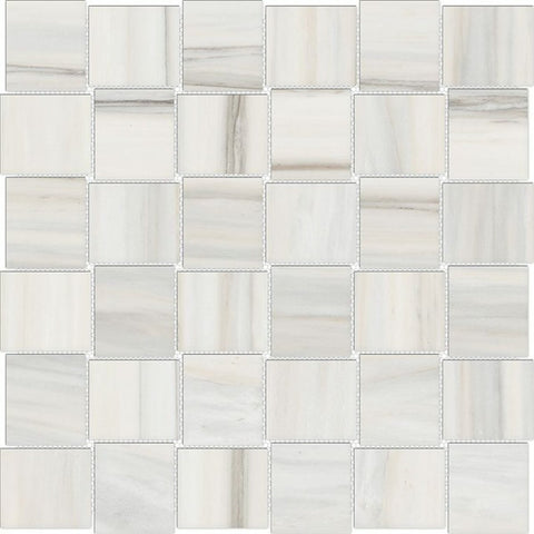 2 X 2 In Basketweave Mayfair Zebrino Polished Glazed Porcelain Mosaic