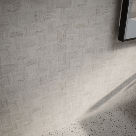 2 X 2 In Basketweave Precept Ivory Matte Glazed Porcelain Mosaic - BUILDMYPLACE