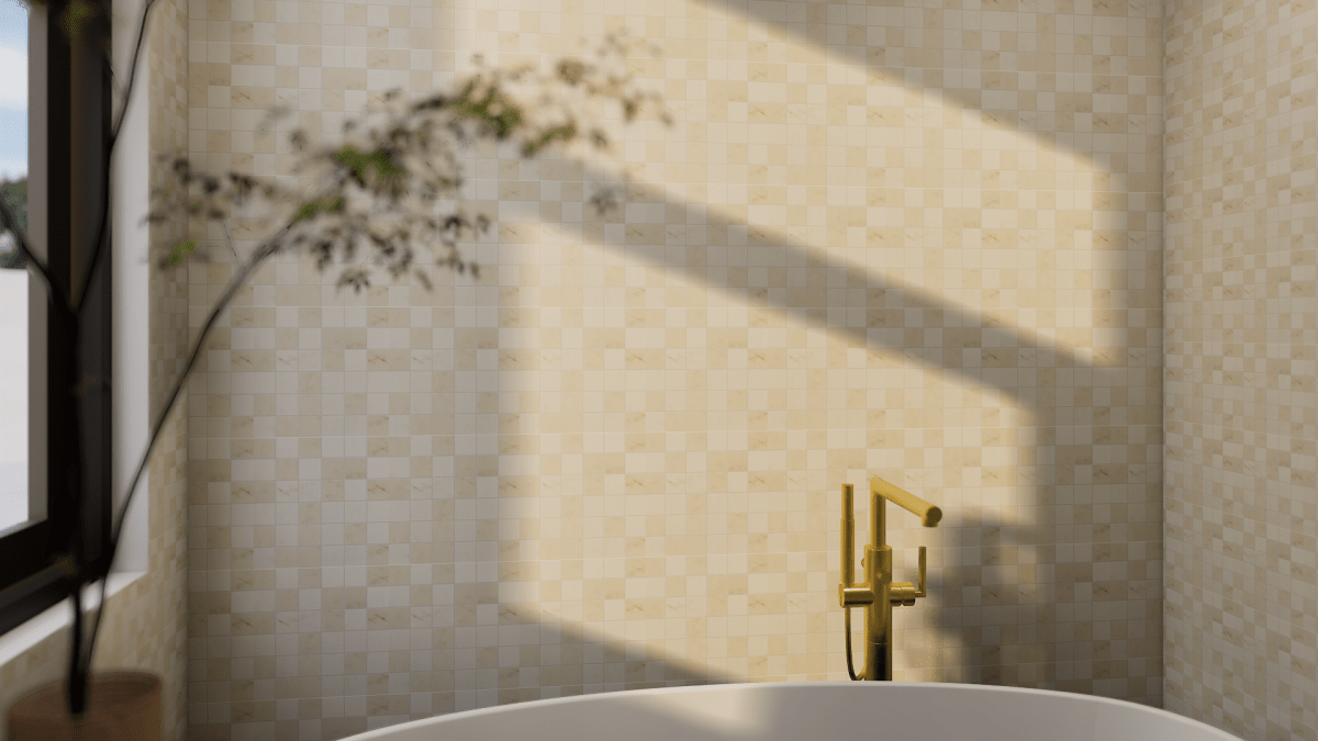 2 X 2 In Bellina Multi Matte Glazed Ceramic Mosaic - BUILDMYPLACE