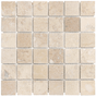 2 X 2 In Berkshire Crema Tumbled Marble Mosaic - BUILDMYPLACE